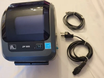 Zebra ZP505-0503-17  Thermal Label Printer w 2 rolls Labels & Cables / New Like - Image 1 of 4
