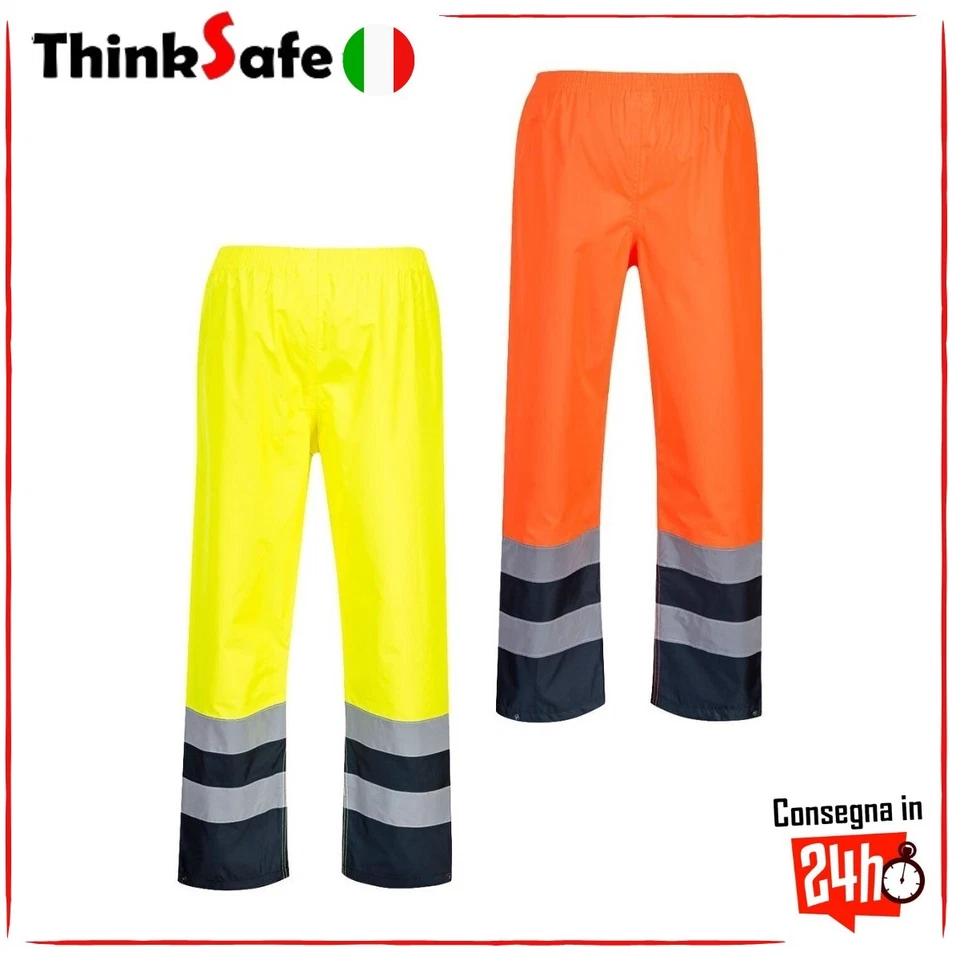 Pantaloni Impermeabili Antipioggia Ad Alta Visibilita - Immagine 1 di 1