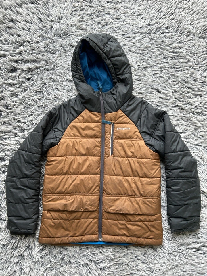 Patagonia Kids Coat Medium Brown Pine Grove Puffer Jacket Quilted Insulated - Image 1 of 4