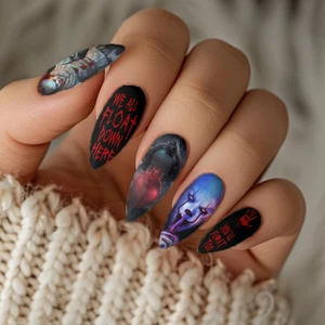 Penny Wise 2 Halloween Nail Decals Water Transfer Nail Wraps HW-1009 - Picture 1 of 24