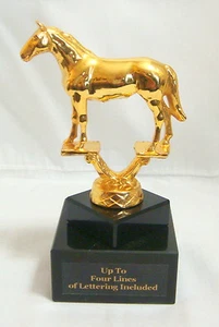 TROFEO CABALLO PURA SANGRE METAL 4 H CLUB TORO VACA CERDO TROFEO PIEZAS @ - Imagen 1 de 4