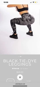 New Allure by Ana Black Tie Dye Leggings Medium - Picture 1 of 4