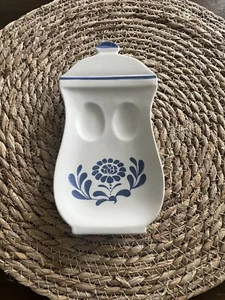 Country Heritage Japan Vintage Blue White Ceramic Two Spoon Rest - Picture 1 of 5