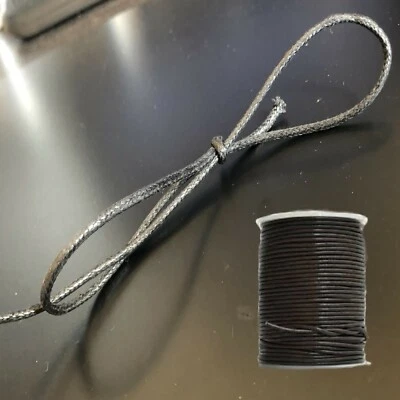 60x Filo cordino cerato nero da 2 mm per collane bracciali hobby lungo 40 cm - Immagine 1 di 4