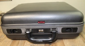 Custodia corta Samsonite nera conchiglia rigida serratura combinata ammortizzata due tonalità grigio/argento - Foto 1 di 5