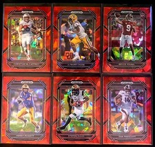 2023 Panini Prizm Draft Picks - RED CRACKED ICE - Pick Your Cards - Football