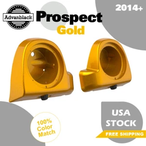 Prospect Gold 6.5" Speaker Pods Rushmore Lower Vented Fairings For 2014+ Harley - Picture 1 of 5