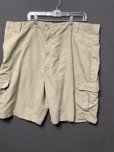 Wrangler Men's Size 44 Cargo Shorts Khaki Nylon Outdoor Hiking Utility Summer - Picture 1 of 9