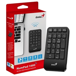 Clavier numérique silencieux sans fil Genius NUMPAD 1000 2,4 GHz prise récepteur USB et P - Photo 1/4