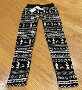 Pink Republic Girls Cozy Fleece Leggings Elves Size Small 7/8 Brand New - Picture 1 of 4