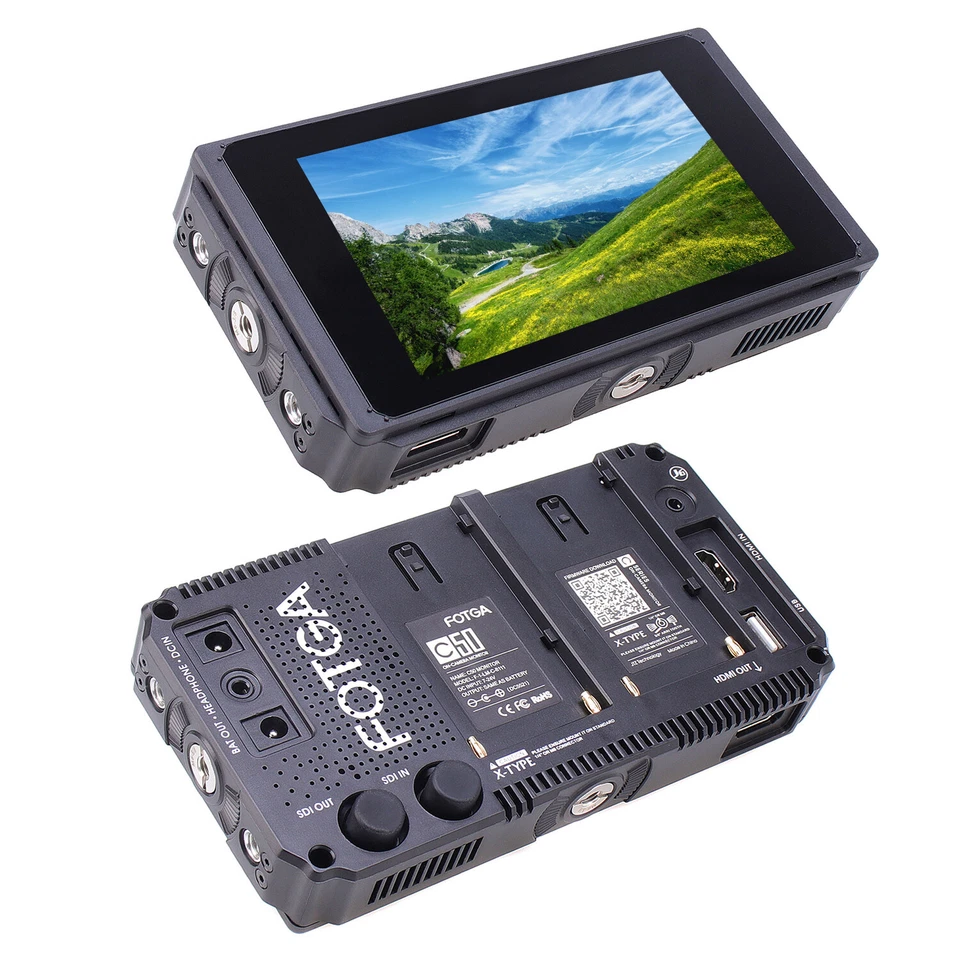 FOTGA 5" IPS Touch Screen Camera Field Video Monitor 2000 nits 4K HDMI - Image 1 of 4