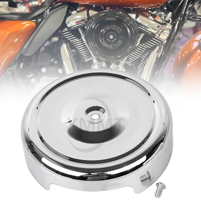 Chrome 8" Round Air Cleaner Cover For Harley Softail Fat Boy Sportster 1200 883 Foto 1 de 4