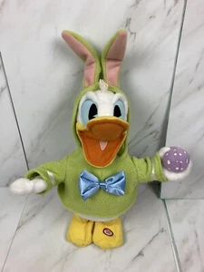 HALLMARK Plush Singing Animated DONT PULL MY EARS DONALD DUCK Easter Bunny Egg - Picture 1 of 7