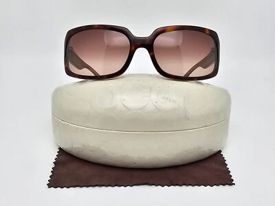 Gafas de sol Coach S818 Rita marco verde tortuga marrón lentes degradadas con estuche 63 mm Foto 1 de 4