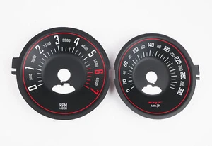Tachoscheibe Gauge Tachometer für Dodge Challenger SRT 300km/h MPH to km/h - Bild 1 von 7
