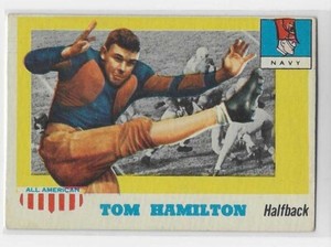 1955 Topps All American #9 TOM HAMILTON Navy Ex