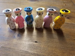 6 X Vietnam Doll Lady Figures Figurine Small - Picture 1 of 7
