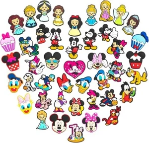 Cartoon Mickie Minnie Princess Friends Shoe Charms for Crocs & Shoe Laces - Picture 1 of 14