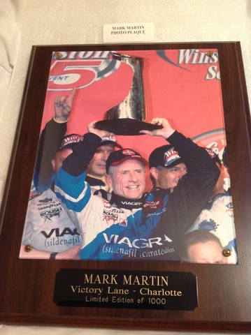 Mark Martin Victory Lane - Charlotte Limited Edition plaque Cover