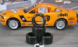 URETHANE SLOT CAR TIRES 2pr PGT-19124LM fits SCALEXTRIC Ford Mustang FR500C - Picture 1 of 1