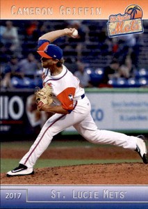 2017 St. Lucie Mets Grandstand #12 Cameron Griffin Jonesboro Georgia GA Card