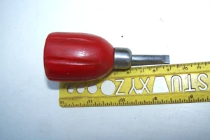 Stubby Scalloped Coffin Tip Screwdriver Red Wood Handle Porsche 356 Reproduction - Bild 1 von 11