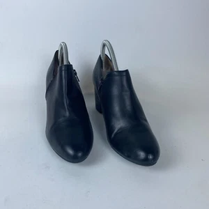 Naturalizer Misha Shootie Damen-Booties 9,5 M schwarz Leder mandelförmige Zehenpartie seitlicher Reißverschluss - Bild 1 von 10
