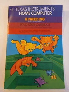 A-MAZE-ING TI-99/4A Texas Instruments 1980 Home Computer Manual Only - Picture 1 of 4