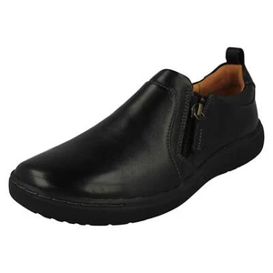 Mujer Clarks ' Nalle Lila 'Negro Zapatos Casuales Cuero - Ajuste E - Imagen 1 de 18