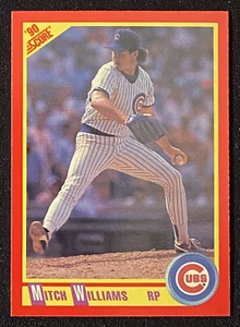 Mitch Williams 1990 MLB Chicago Cubs Relief Pitcher Baseball Card SCORE #262 - Picture 1 of 2