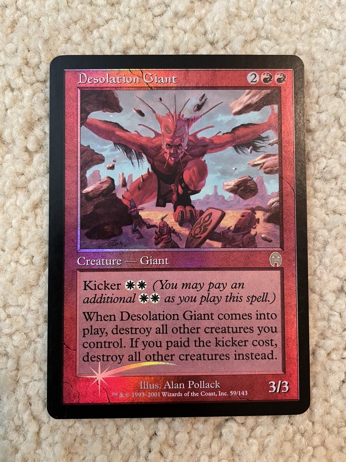 Desolation Giant FOIL Apocalypse NM Red Rare MAGIC THE GATHERING CARD LP/NM
