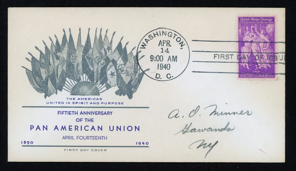 Stamp United States, Scott # 895 used FDC - Image 1 of 1