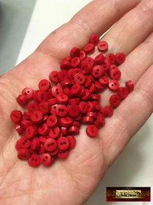 M00811-RED MOREZMORE 50 Pequeños 6 mm 6 mm Miniatura Botones Mini Muñeca Ropa - Imagen 1 de 1