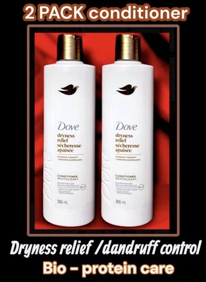 2pk Dove Dryness Relief DAMAGE THERAPY-Dandruff Conditioner w Bio-protein 355ml - Image 1 of 4