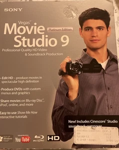 Sony Vegas Movie Studio 9 Platinum Edition Video & Soundtrack Software - Picture 1 of 6