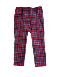 Vineyard Vines Mujer Merry Pantalón Cóctel Cuadros Rojo Cuadros Talla 14 Nuevo Con Etiquetas - Imagen 1 de 8