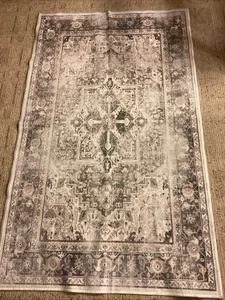 RUGGABLE Kamran Hazel Rug COVER Machine Washable 3’ X 5’ EUC! - Picture 1 of 7