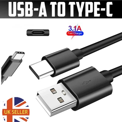 HeavyDuty USB to Type C Charging Cable Fast Phone Charger Long 25cm 1m 2m 3m UK - Image 1 of 4