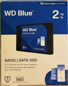 WD Blue 2TB SA510 Internal SOLID STATE DRIVE SSD 2.5" SATA-III #WDBB8H0020BNC - Picture 1 of 10