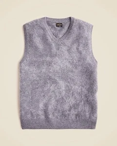 NWT Knit for J.Crew Men’s Brushed Cashmere V-Neck Sweater Vest Size M - Picture 1 of 7