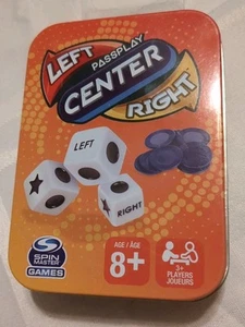 Left Center Right Dice Game Ages 8+ Small Tin Brand New - Picture 1 of 2