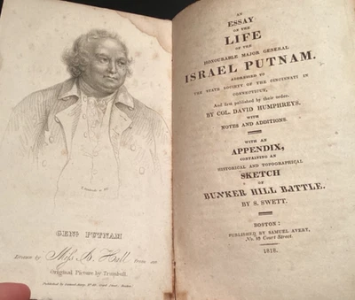 1818 An Essay On The Life Of The Honourable Major General Israel Putnam Foto 1 de 4