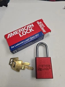 AMERICAN LOCK - Series 1100 Red Padlock A1100RED 1 1/2" Inch Shackle - Brand New - Picture 1 of 2
