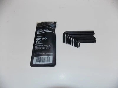 SEARS CRAFTSMAN 11 PIECE HOLLOW SET SCREW KEY ASSORTMENT 946693 MADE IN USA - Image 1 of 2