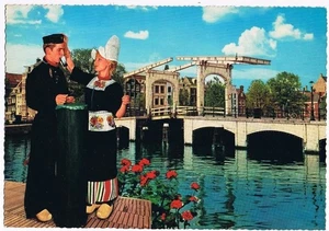 Holland Niederlande Postkarte Amsterdam Magere Brücke große Karte - Bild 1 von 2