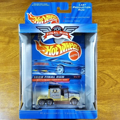 Hot Wheels Final Run 3/12 Series Kenworth T600A Big Rig Metalflake Black 1999 - Image 1 of 3