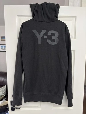 Chaqueta con Capucha Yohji Yamamoto Y-3 Adidas Y3 Para Hombre Cremallera Completa Gris Talla Grande L Foto 1 de 4