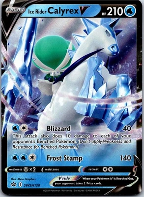 Ice Rider Calyrex V - SWSH130 - SWSH: Sword & Shield Promo Cards Holo - Image 1 of 2