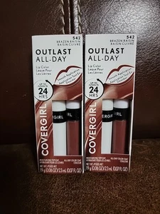 2 Covergirl Outlast All Day Lip Color w/ Moisturizing Topcoat #542 BRAZEN RAISIN - Picture 1 of 2
