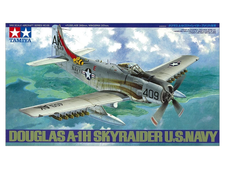 TAMIYA 61058 MODELLO AEREO DOUGLAS A-1H SKYRAIDER 1/48 - Immagine 1 di 1